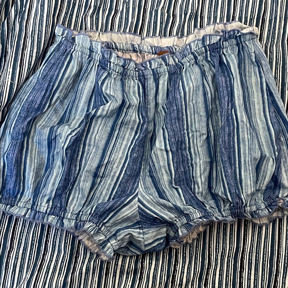 Free People Navy and White Striped Dress with Bloomer Shorts - Picture 4 of 4